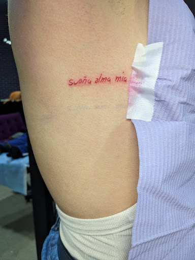 Explore outside forearm tattoo ideas, creative tattoo ideas in Arlington, available at Lady Octopus Tattoos