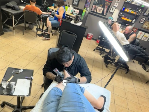 Explore black and grey sleeve tattoo ideas, creative tattoo ideas in Houston, available at 333 Tattoo Studio HTX
