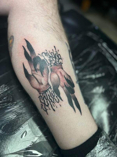 Explore side leg tattoo ideas, creative tattoo ideas in Yakima, available at Wallflower Body Piercing & Crazy Ink Tattoo