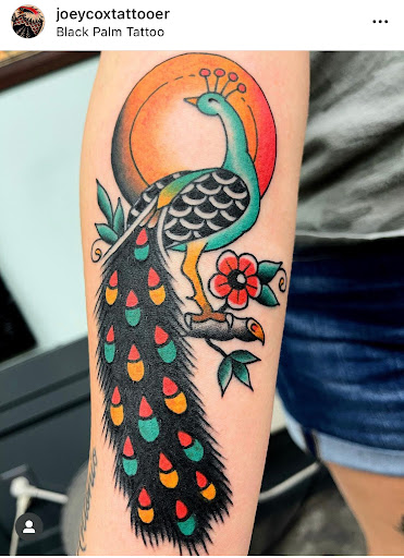 Explore fairy tattoo ideas, creative tattoo ideas in Orange, available at Black Palm Tattoo