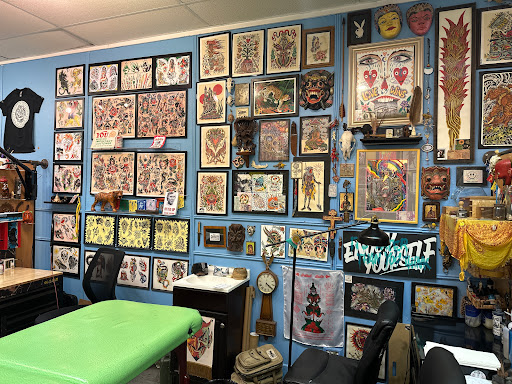 Explore fishing tattoo ideas for females, creative tattoo ideas in Red Bank, available at Front Street Tattoo