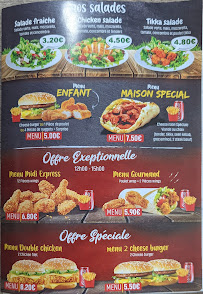 Menu / carte de Chilli Chiken P à Stains