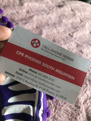 Mobile Phone Repair Shop «CPR Cell Phone Repair Phoenix - South Mountain», reviews and photos, 2340 E Baseline Rd #168, Phoenix, AZ 85042, USA