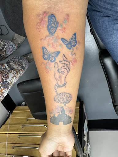 Explore baby yoda tattoo ideas, creative tattoo ideas in Myrtle Beach, available at Elite Ink Tattoos of Myrtle Beach