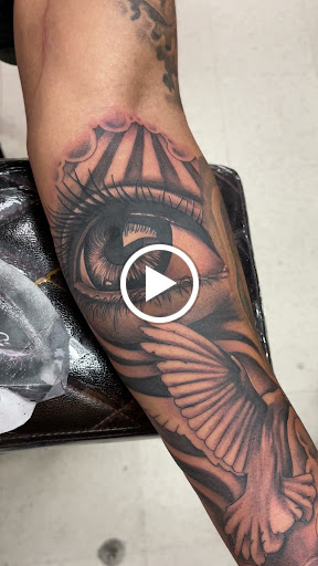 Explore tattoo elbow ideas, creative tattoo ideas in San Diego, available at Wylde Sydes Tattoo & Body Piercing