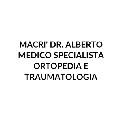 Macri' Dr. Alberto Medico Specialista - Ortopedia e Traumatologia