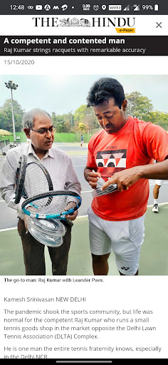 Rajkumar tennis shop