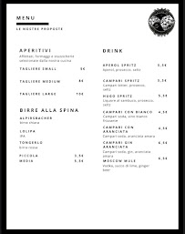 Menu du Black and White à Mesero