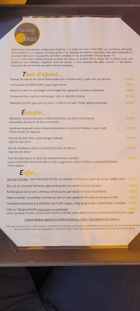 Restaurant La Table de Louis à Granville - menu / carte