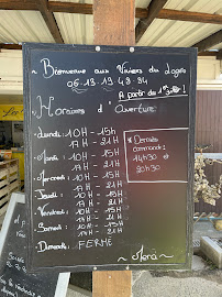 Menu / carte de Les Viviers du Logeo dégustation d'huitres naturels et vente a emporter à Sarzeau