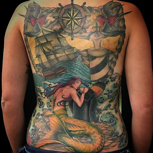 Explore beauty and beast tattoo ideas, creative tattoo ideas in Ocala, available at City On The Hill Tattoo