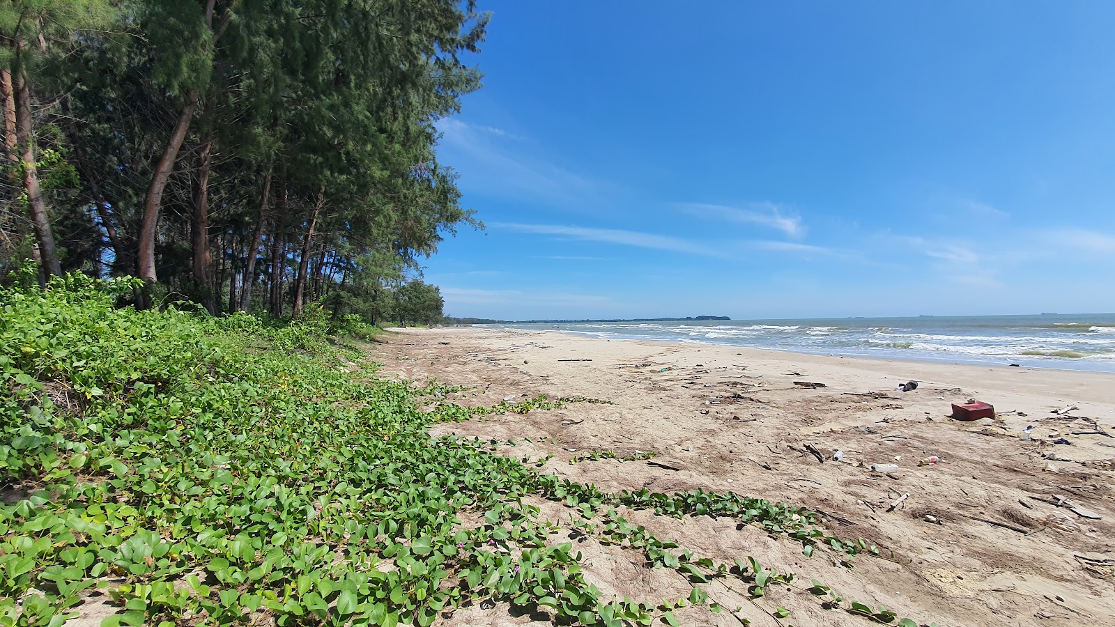 Φωτογραφία του Arked Punggai Beach με επίπεδο καθαριότητας εν μέρει καθαρό