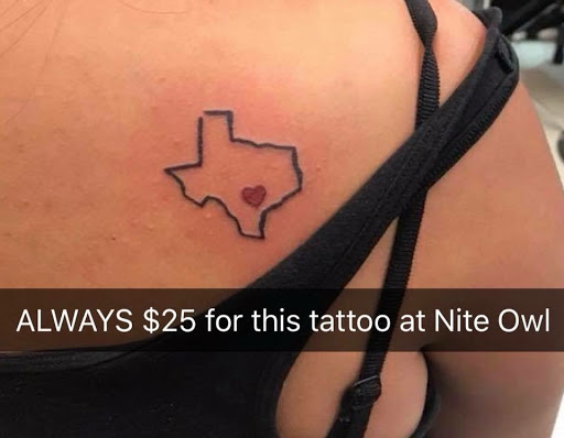 Explore flower tattoo ideas, creative tattoo ideas in San Antonio, available at Nite Owl Tattoo Studio