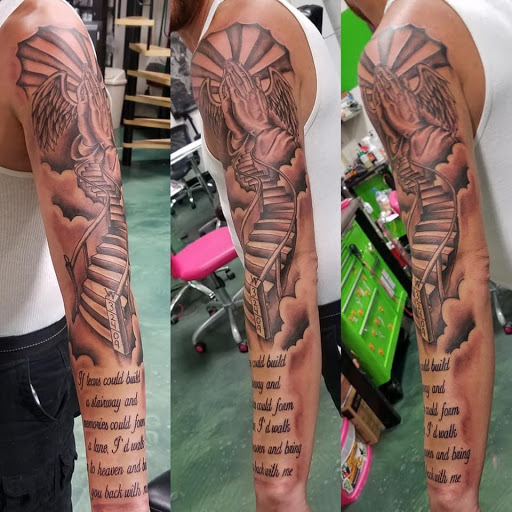 Explore sister and brother tattoo ideas, creative tattoo ideas in Roanoke, available at Saint Cecilias Art Studio
