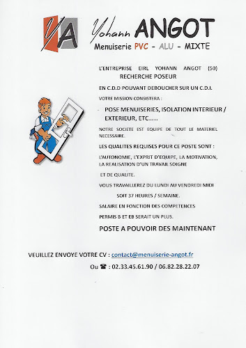 EIRL YOHANN ANGOT MENUISERIE PVC/ALU, ISOLATION ITI /ITE, PORTAIL /CLÔTURE, VOLETS, PORTE DE GARAGE, MOTORISATION, PERGOLA à Périers