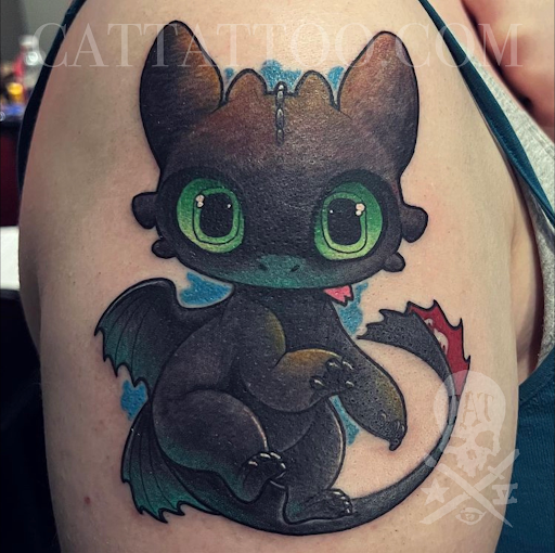 Explore athena tattoo ideas, creative tattoo ideas in Addison, available at Cat Tattoo