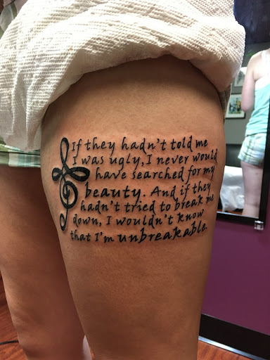 Explore rip tattoo ideas for females, creative tattoo ideas in Coldwater, available at Relevant Tattoo and Piercing