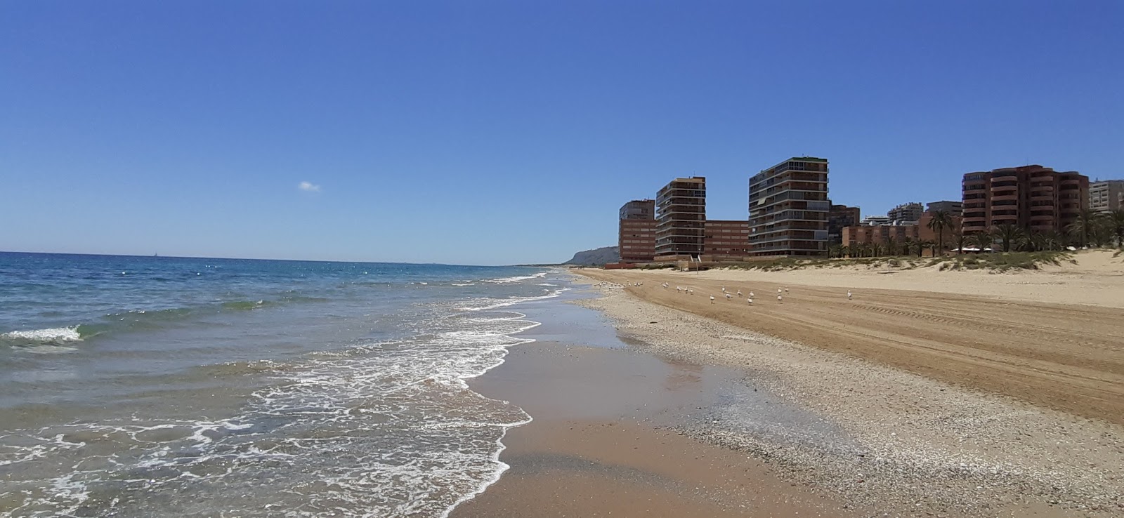 Fotografija los Arenales del Sol z rjavi pesek površino