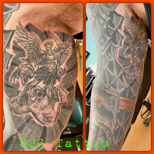 Explore tattoo shade ideas, creative tattoo ideas in Watertown, available at 623 Tattoo