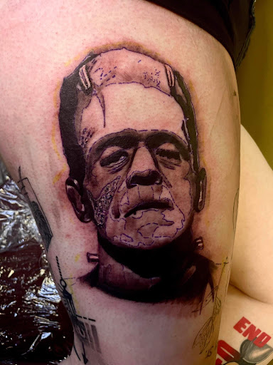 Explore tattoo idea legs, creative tattoo ideas in Clinton, available at House of 1000 Needles