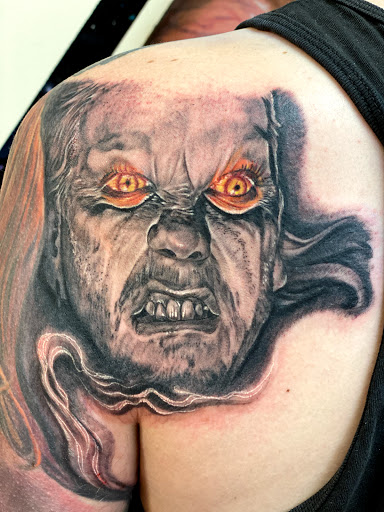 Explore dark tattoo ideas, creative tattoo ideas in Wallingford, available at Tattoolios Tattoo Emporium