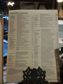 Carte du Mawari Pizzeria Senigallia à Senigallia