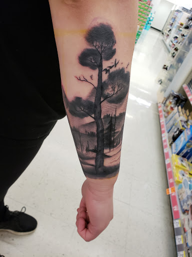 Explore back piece tattoo ideas, creative tattoo ideas in Greenwood, available at The Center Street Parlour