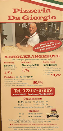 Pizzeria Da Giorgio à Bergkamen (le menu)
