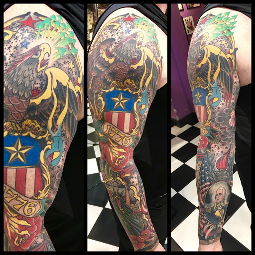 Explore patchwork tattoo ideas, creative tattoo ideas in Sedona, available at Ascension Tattoo