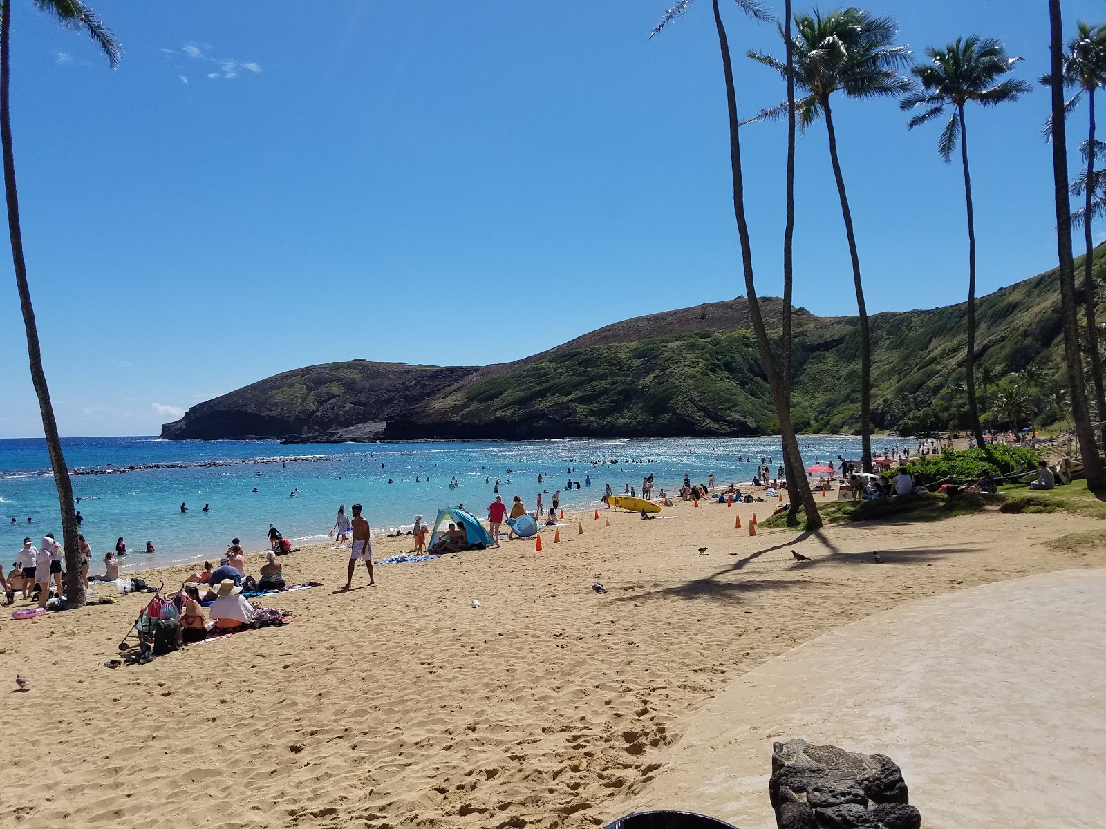 Foto von Hanauma Bay von Klippen umgeben