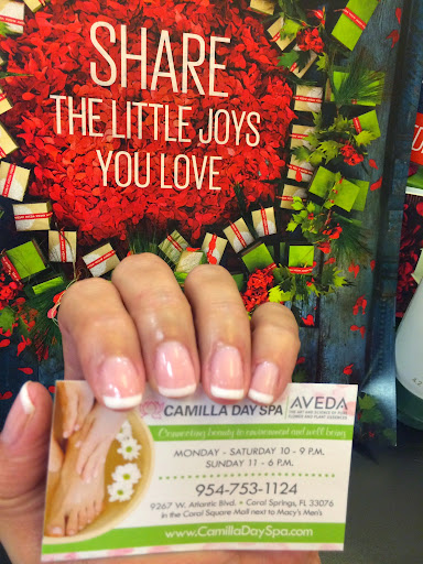 Day Spa «Camilla Day Spa: Aveda Lifestyle Salon», reviews and photos, 9267 W Atlantic Blvd, Coral Springs, FL 33071, USA