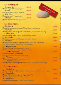 Menu / carte de Pizza family à Sainte-Maxime