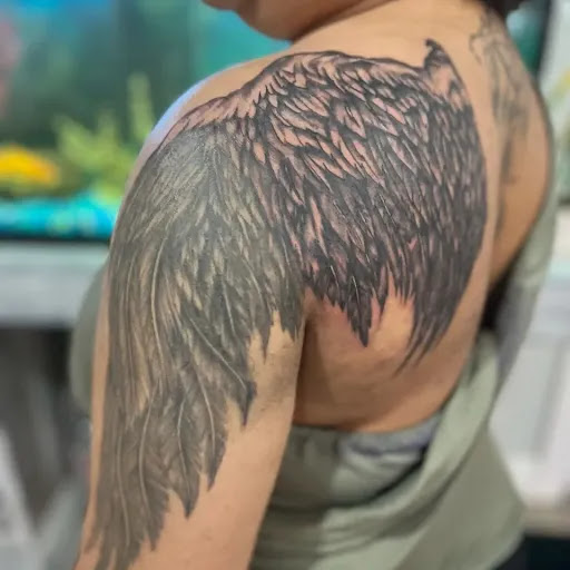 Explore women arm tattoo ideas, creative tattoo ideas in Navarre, available at Ocean Wave Tattoo