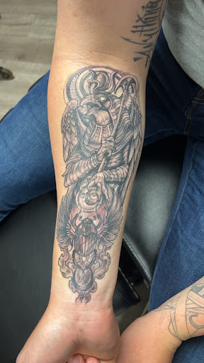 Explore good shoulder tattoo ideas, creative tattoo ideas in Titusville, available at Davinci Tattoo