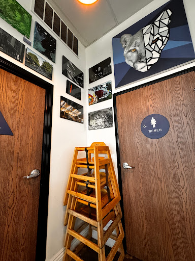 Restrooms inside