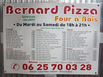 Menu / carte de Bernard Pizza Grenoble - Au feu de bois à Grenoble