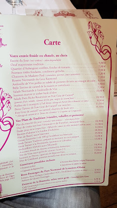 menu du restaurants Brasserie Paul à Rouen