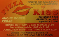 Pizza Kiss vercelli à Vercelli carte