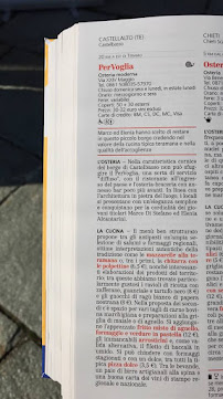 Menu du PerVoglia à Castelbasso