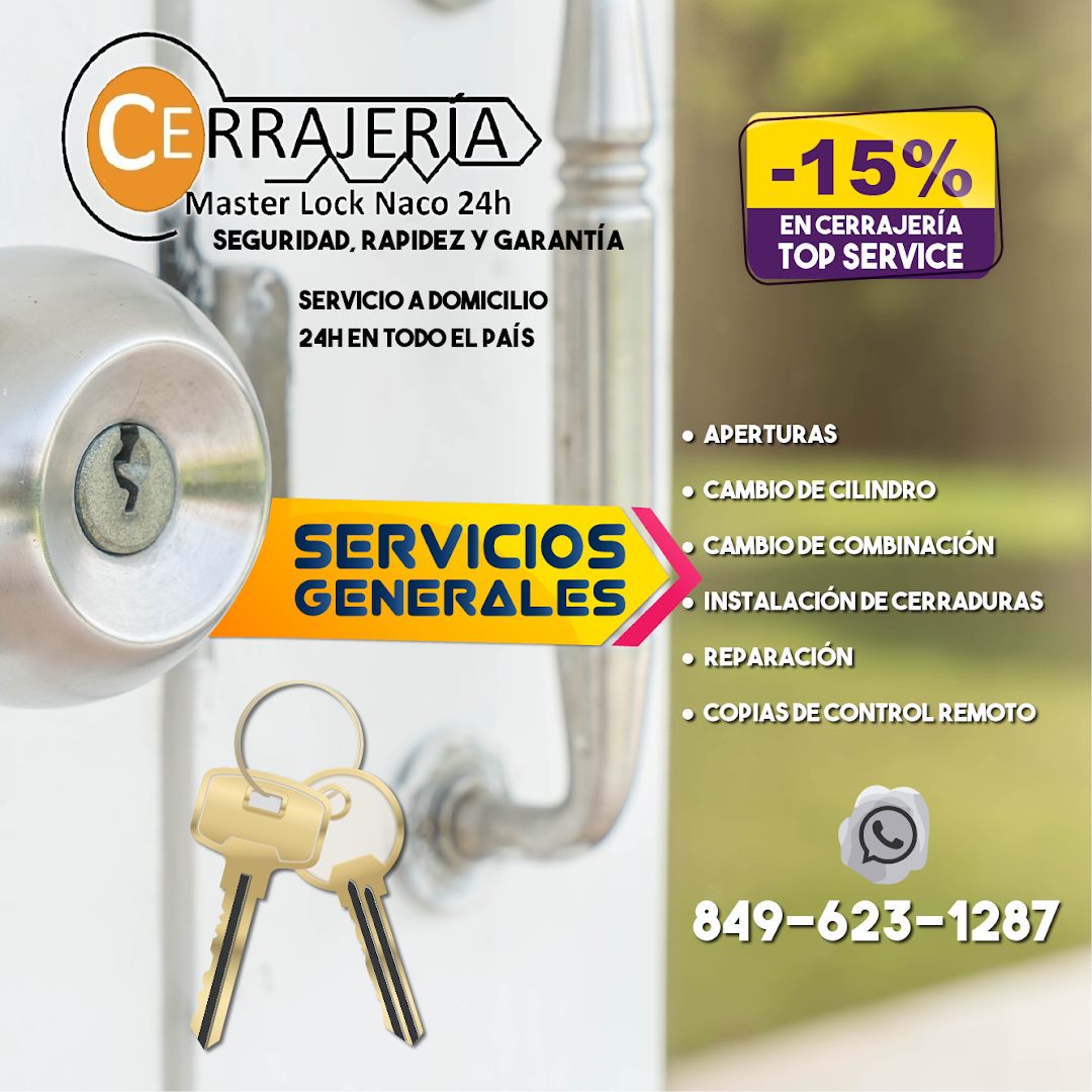 CERRAJERIA MASTER LOCK NACO 24H