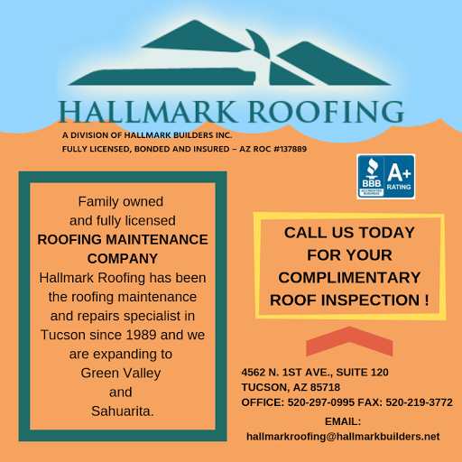 Roofing Contractor «Hallmark Roofing», reviews and photos, 7467 N Oracle Rd #131, Tucson, AZ 85704, USA