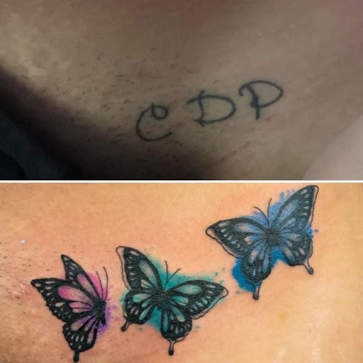 Explore old english tattoo ideas, creative tattoo ideas in Warrensburg, available at Altered Visions Tattoo Studio