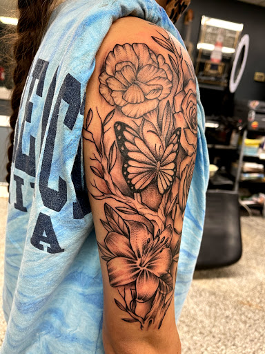 Explore forearm sleeve tattoo ideas for guys, creative tattoo ideas in Sanford, available at Luv Ink