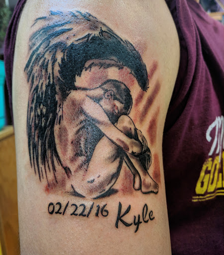 Explore black and grey realism tattoo ideas, creative tattoo ideas in Shakopee, available at Crazy Lady Ink LLC