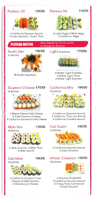 Restaurant japonais Mister Maki à Palaiseau - menu / carte