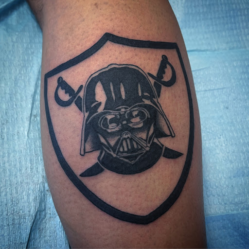Explore party tattoo ideas, creative tattoo ideas in Madera, available at Sea Wolf Tattoo