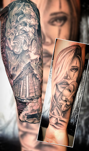 Explore collarbone tattoo ideas men, creative tattoo ideas in Saint Petersburg, available at Edens Apple Tattoos and Piercings