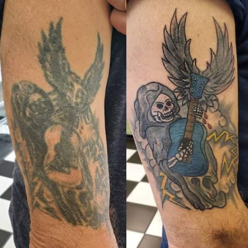 Explore simple dog tattoo ideas, creative tattoo ideas in Jupiter, available at Moth And Moon Tattoo