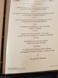 Menu / carte de Restaurant Saint Roch à Saint-Ybard