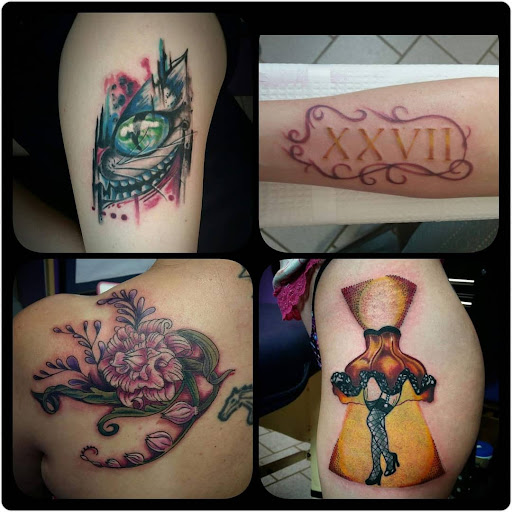 Explore bicep tattoo ideas, creative tattoo ideas in Vinton, available at Cherry Bomb Tattoo and piercing
